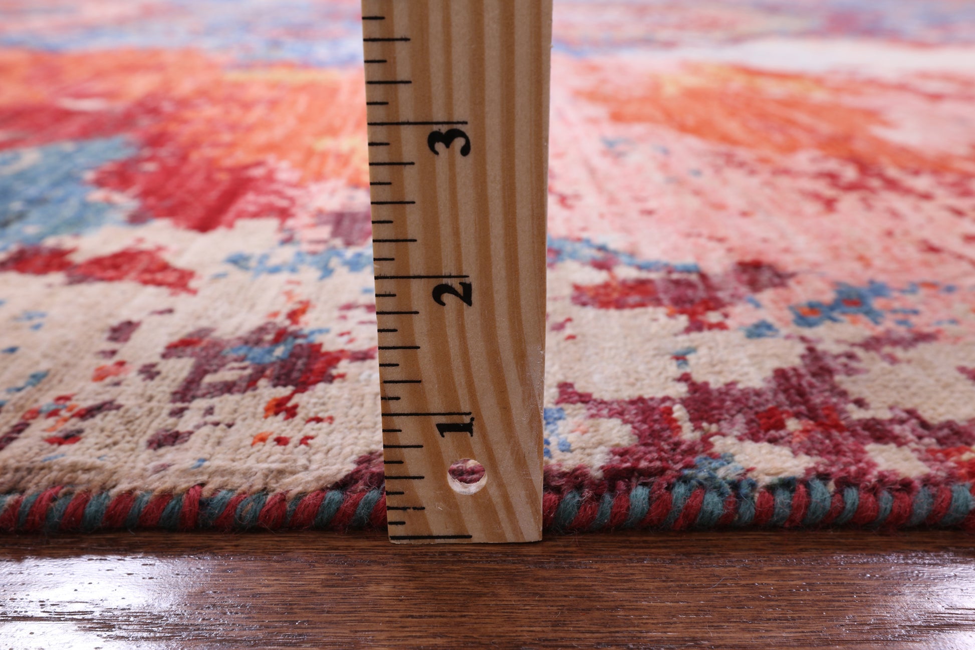 Abstract Modern Mamluk Handmade Wool Rug - 8' 0" X 10' 0" - Golden Nile