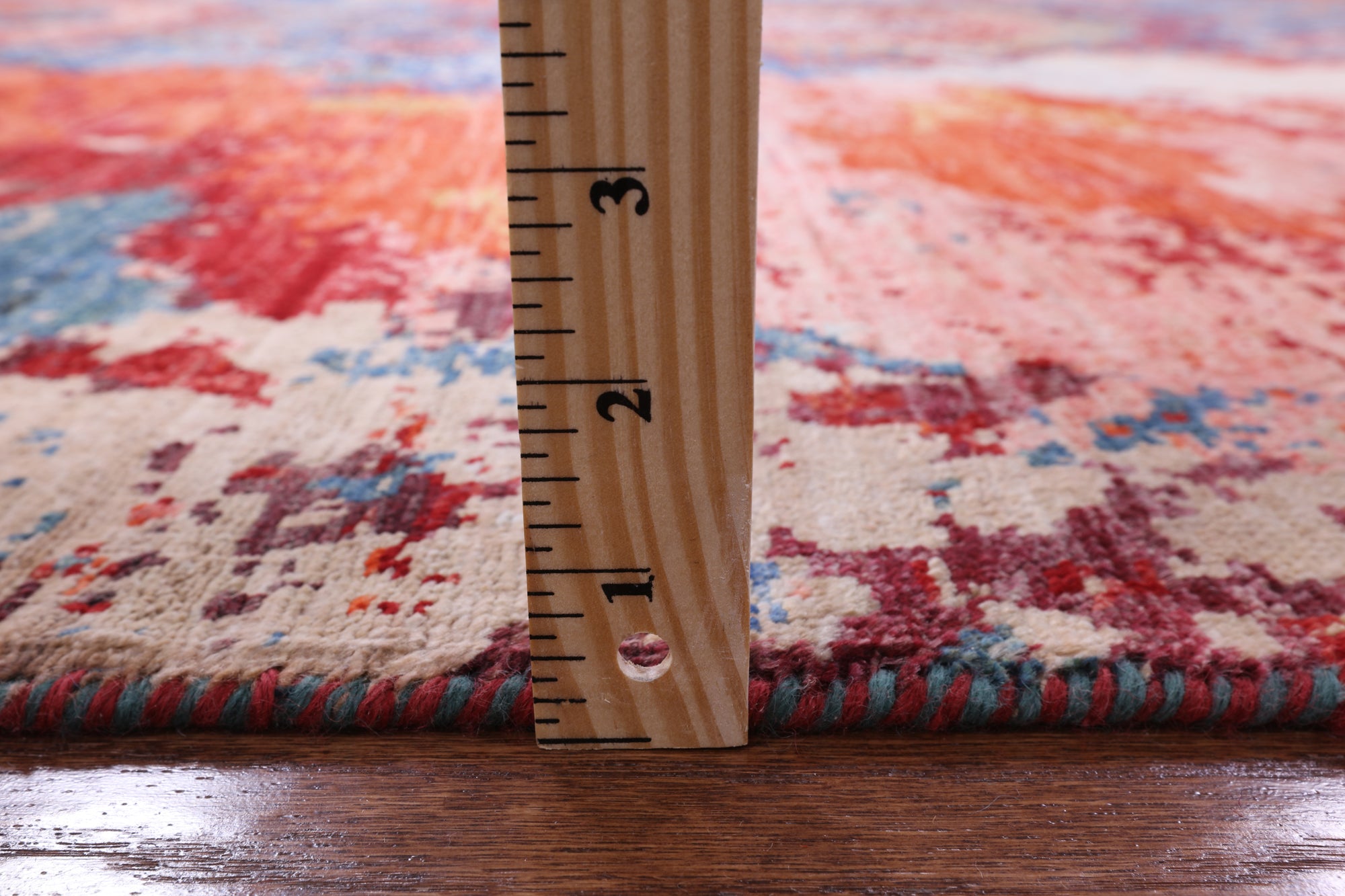 Abstract Modern Mamluk Handmade Wool Rug - 8' 0" X 10' 0" - Golden Nile