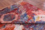 Abstract Modern Mamluk Handmade Wool Rug - 8' 0" X 10' 0" - Golden Nile