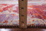 Abstract Modern Mamluk Hand Knotted Wool Rug - 8' 0" X 9' 8" - Golden Nile