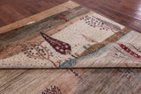 Tribal Persian Gabbeh Handmade Wool Rug - 8' 10" X 11' 10" - Golden Nile