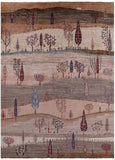 Tribal Persian Gabbeh Handmade Wool Rug - 8' 10" X 11' 10" - Golden Nile