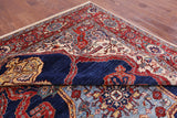 Blue Persian Fine Serapi Hand Knotted Wool Rug - 9' 0" X 12' 3" - Golden Nile