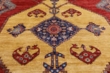 Rust Persian Fine Serapi Hand Knotted Wool Rug - 8' 9" X 11' 11" - Golden Nile