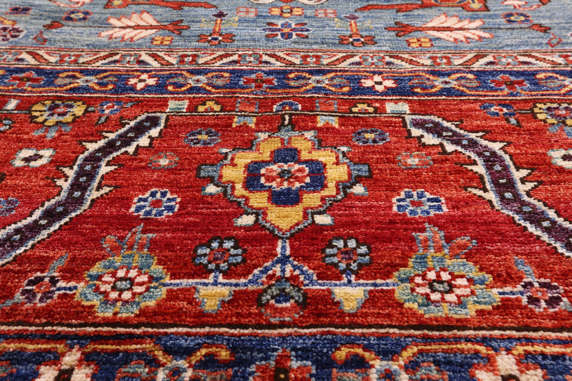 Rust Persian Fine Serapi Hand Knotted Wool Rug - 8' 9" X 11' 11" - Golden Nile