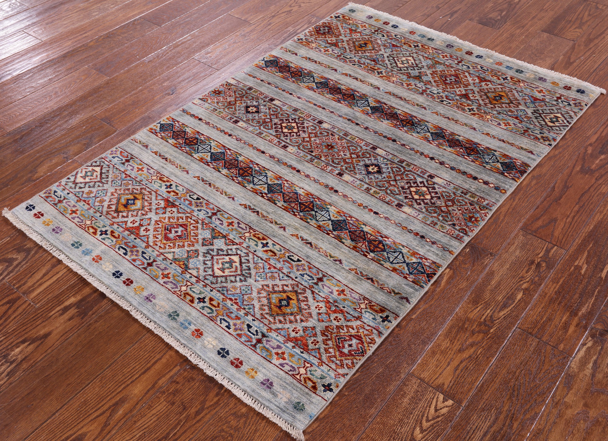 Khorjin Persian Gabbeh Hand Knotted Wool Rug - 3' 3" X 4' 11" - Golden Nile