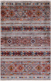 Khorjin Persian Gabbeh Hand Knotted Wool Rug - 3' 3" X 4' 11" - Golden Nile