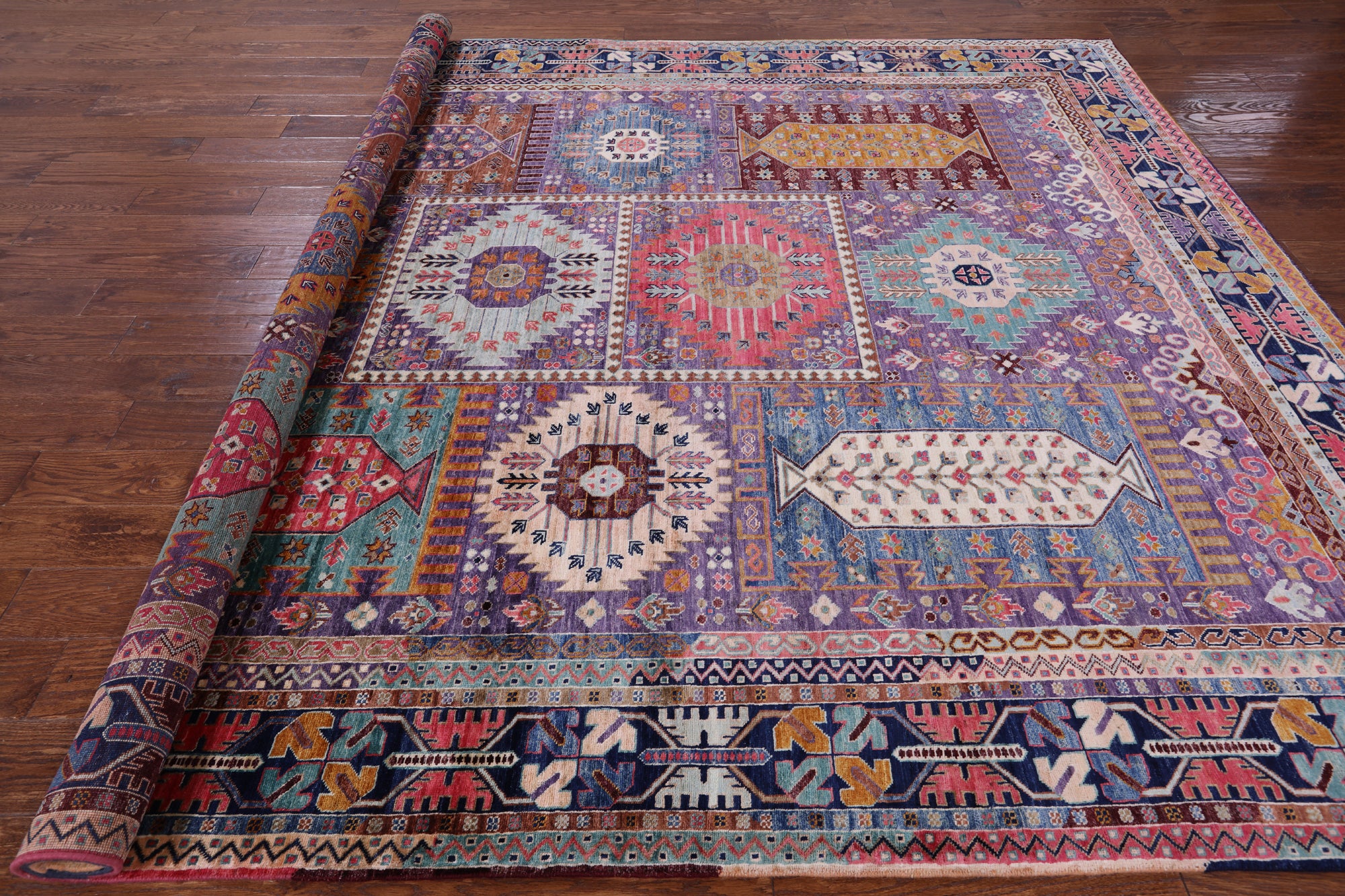 Persian Fine Serapi Handmade Wool Rug - 8' 2" X 10' 0" - Golden Nile