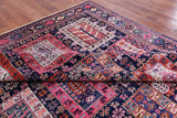 Blue Persian Fine Serapi Handmade Wool Rug - 8' 4" X 9' 8" - Golden Nile