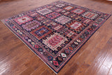 Blue Persian Fine Serapi Handmade Wool Rug - 8' 4" X 9' 8" - Golden Nile
