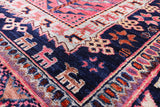 Blue Persian Fine Serapi Handmade Wool Rug - 8' 4" X 9' 8" - Golden Nile