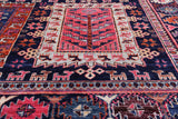 Blue Persian Fine Serapi Handmade Wool Rug - 8' 4" X 9' 8" - Golden Nile