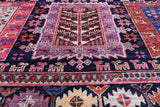 Blue Persian Fine Serapi Handmade Wool Rug - 8' 4" X 9' 8" - Golden Nile