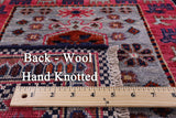 Blue Persian Fine Serapi Handmade Wool Rug - 8' 4" X 9' 8" - Golden Nile