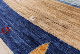Tribal Persian Gabbeh Hand Knotted Wool Rug - 8' 1" X 9' 8" - Golden Nile