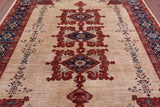Ivory Persian Fine Serapi Handmade Wool Rug - 7' 9" X 9' 7" - Golden Nile
