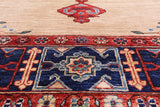 Ivory Persian Fine Serapi Handmade Wool Rug - 7' 9" X 9' 7" - Golden Nile