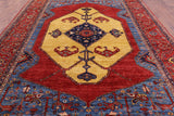 Rust Persian Fine Serapi Hand Knotted Wool Rug - 9' 6" X 13' 6" - Golden Nile