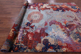 Abstract Modern Mamluk Handmade Wool Rug - 9' 1" X 13' 2" - Golden Nile