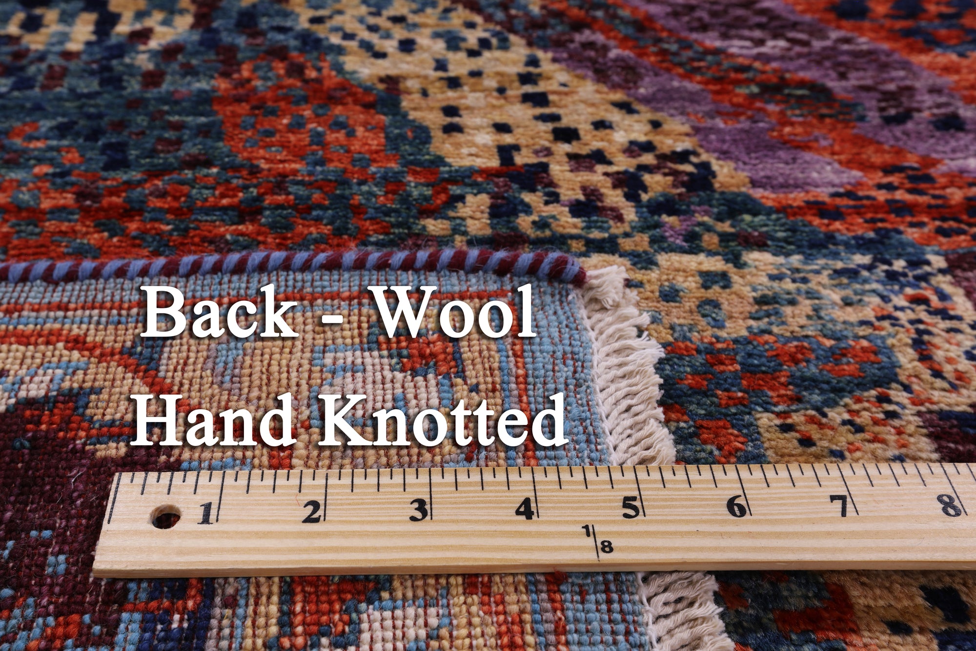 Abstract Modern Mamluk Handmade Wool Rug - 9' 1" X 13' 2" - Golden Nile