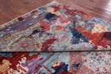 Abstract Modern Mamluk Handmade Wool Rug - 9' 1" X 13' 2" - Golden Nile