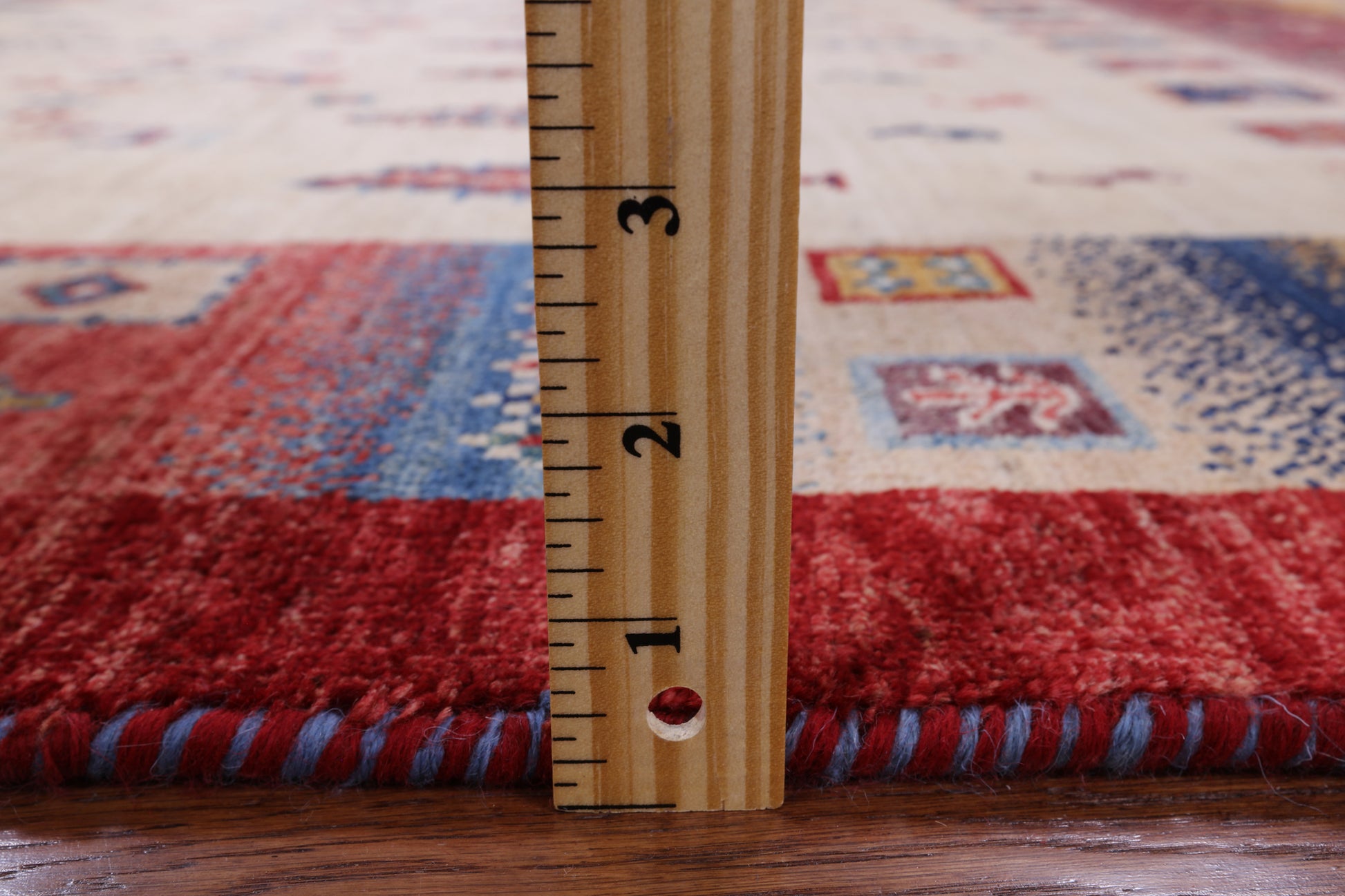 Tribal Persian Gabbeh Hand Knotted Wool Rug - 5' 0" X 6' 7" - Golden Nile