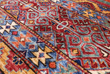 Khorjin Persian Gabbeh Hand Knotted Wool Rug - 4' 10" X 6' 6" - Golden Nile