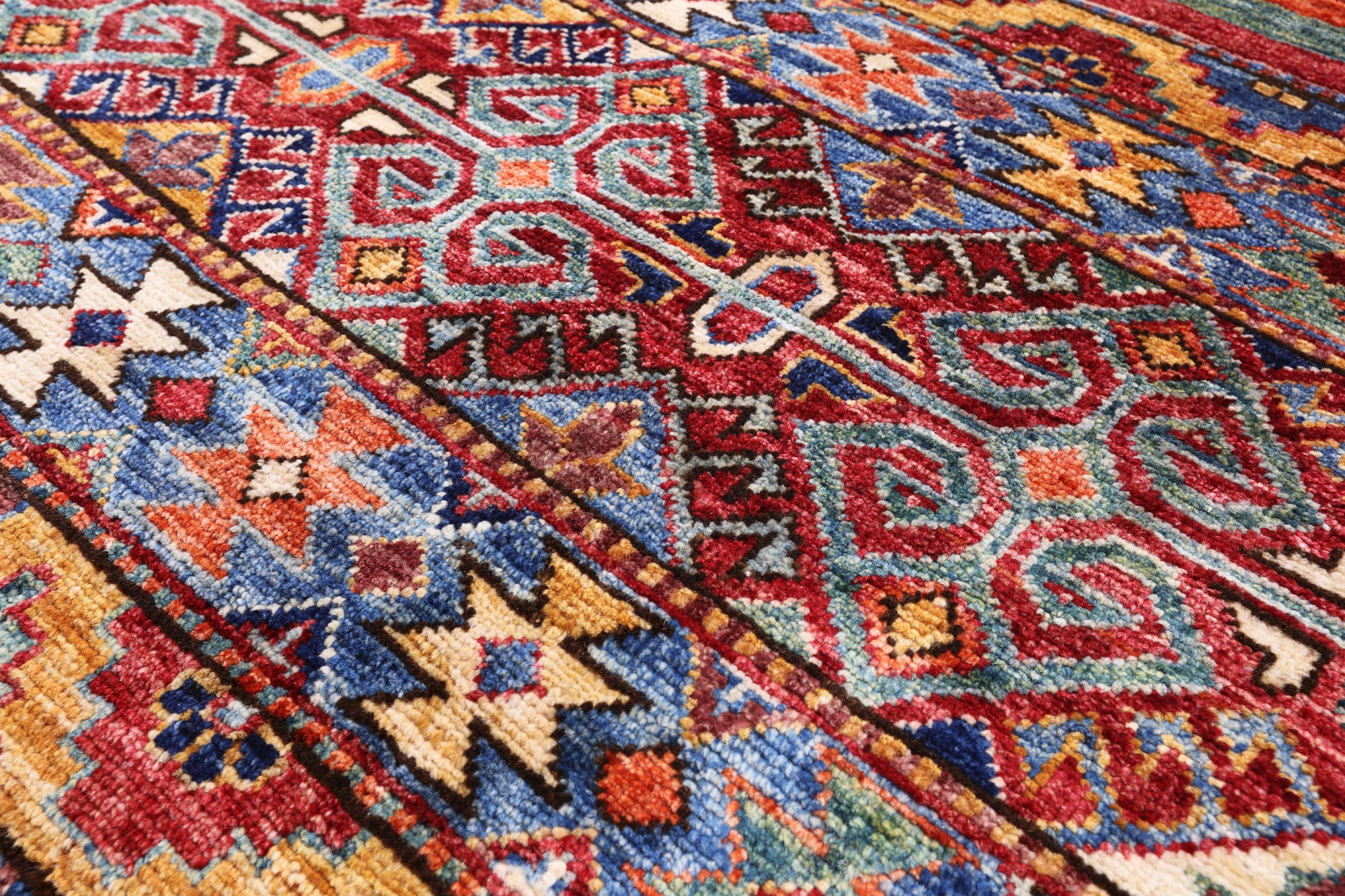 Khorjin Persian Gabbeh Hand Knotted Wool Rug - 4' 10" X 6' 6" - Golden Nile