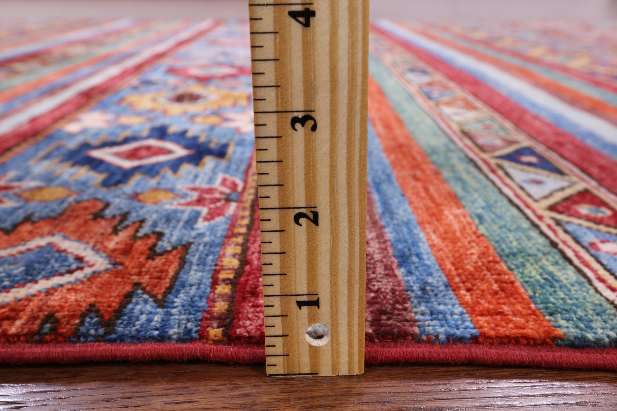 Khorjin Persian Gabbeh Hand Knotted Wool Rug - 4' 10" X 6' 6" - Golden Nile