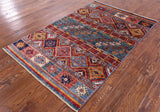 Khorjin Persian Gabbeh Hand Knotted Wool Rug - 3' 10" X 5' 11" - Golden Nile