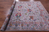 Grey Peshawar Hand Knotted Wool Rug - 8' 0" X 10' 0" - Golden Nile