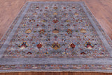 Grey Peshawar Handmade Wool Rug - 8' 3" X 10' 0" - Golden Nile