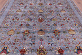 Grey Peshawar Handmade Wool Rug - 8' 3" X 10' 0" - Golden Nile