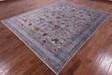 Grey Peshawar Handmade Wool Rug - 8' 3" X 10' 0" - Golden Nile