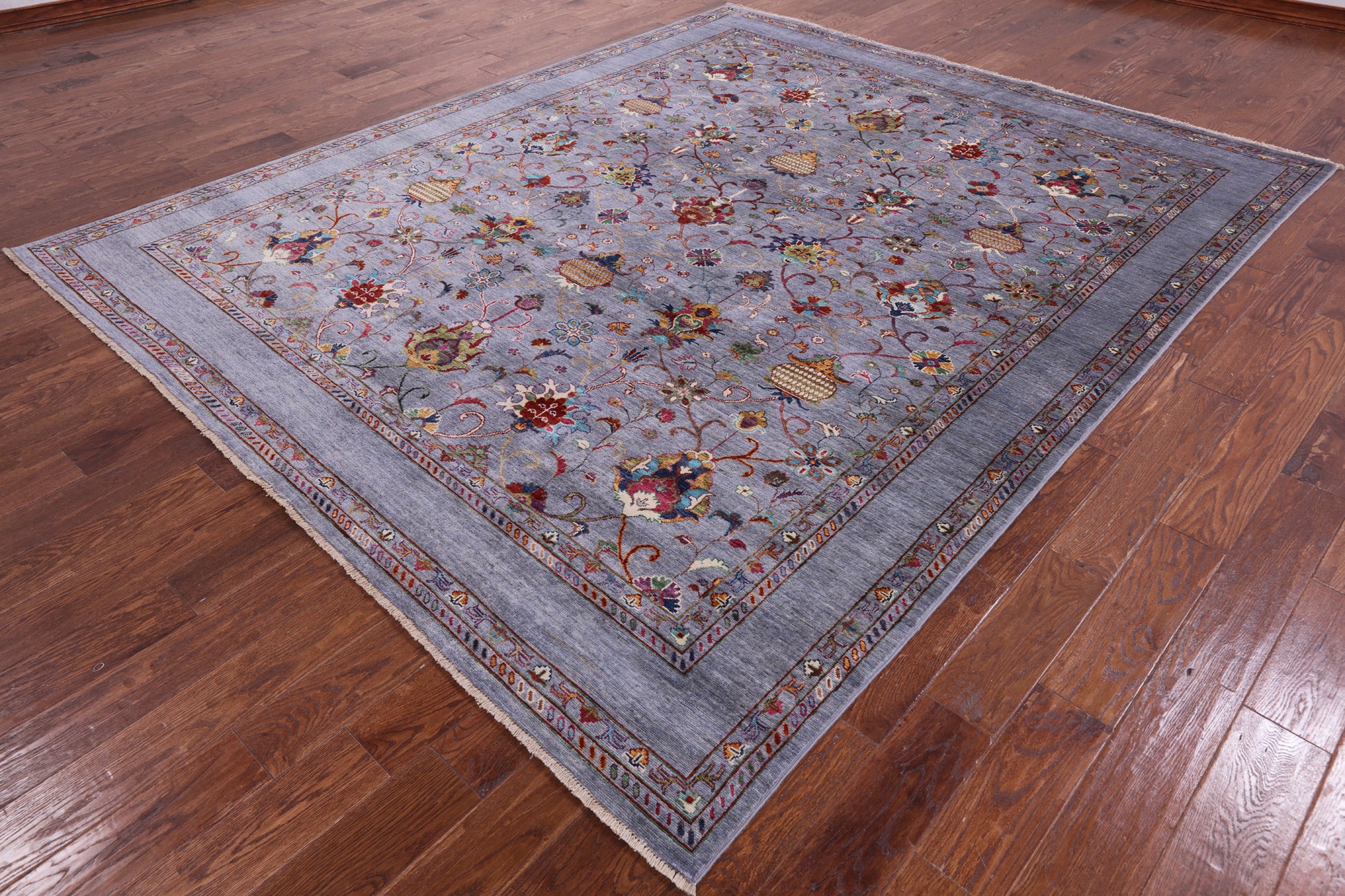 Grey Peshawar Handmade Wool Rug - 8' 3" X 10' 0" - Golden Nile