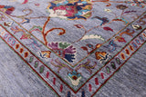 Grey Peshawar Handmade Wool Rug - 8' 3" X 10' 0" - Golden Nile