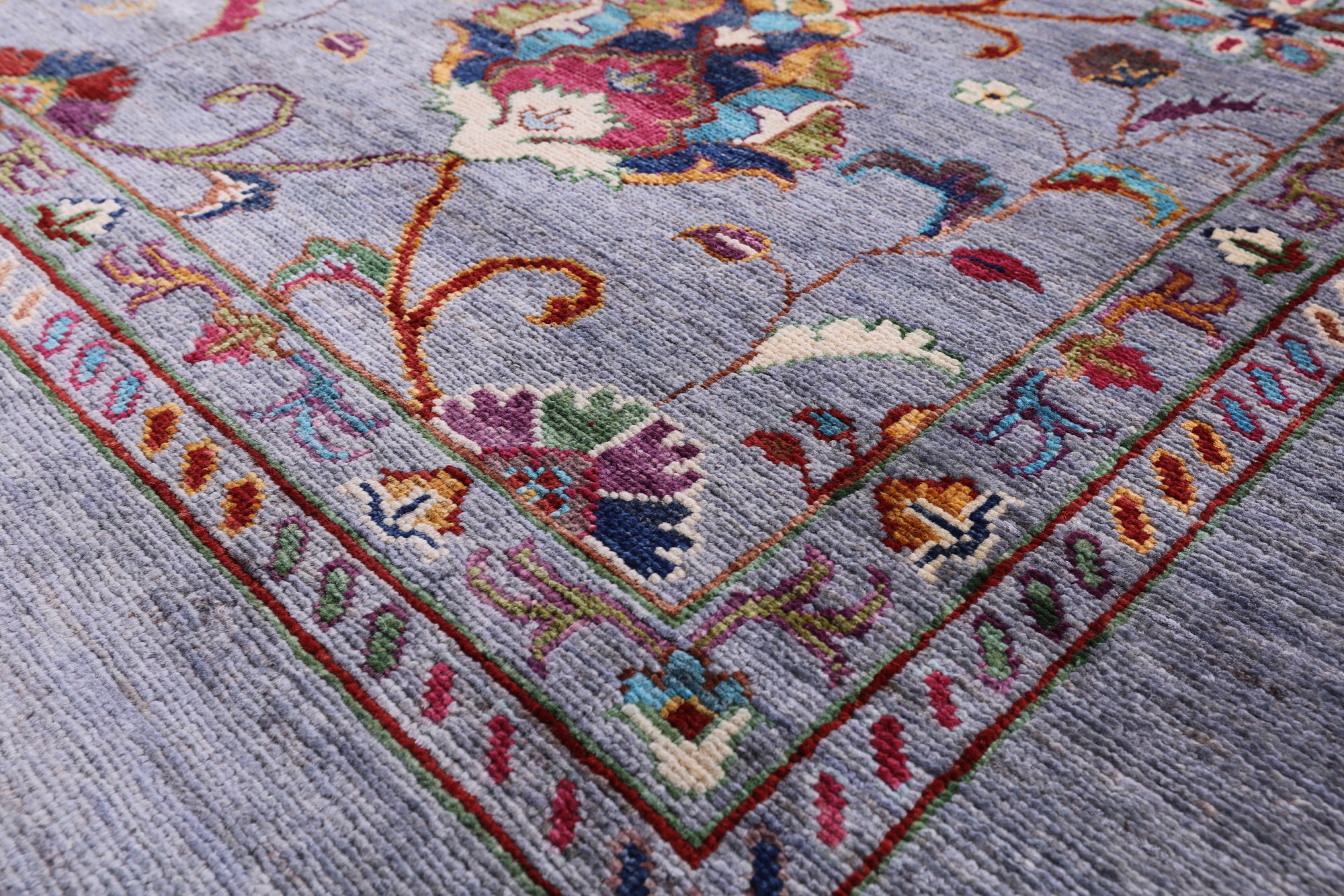 Grey Peshawar Handmade Wool Rug - 8' 3" X 10' 0" - Golden Nile