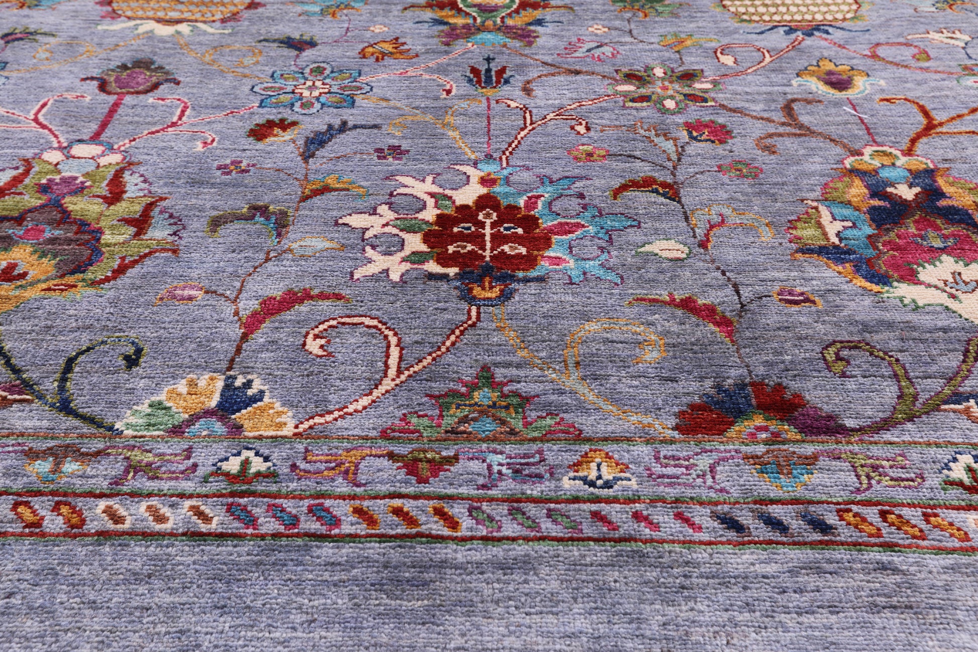 Grey Peshawar Handmade Wool Rug - 8' 3" X 10' 0" - Golden Nile