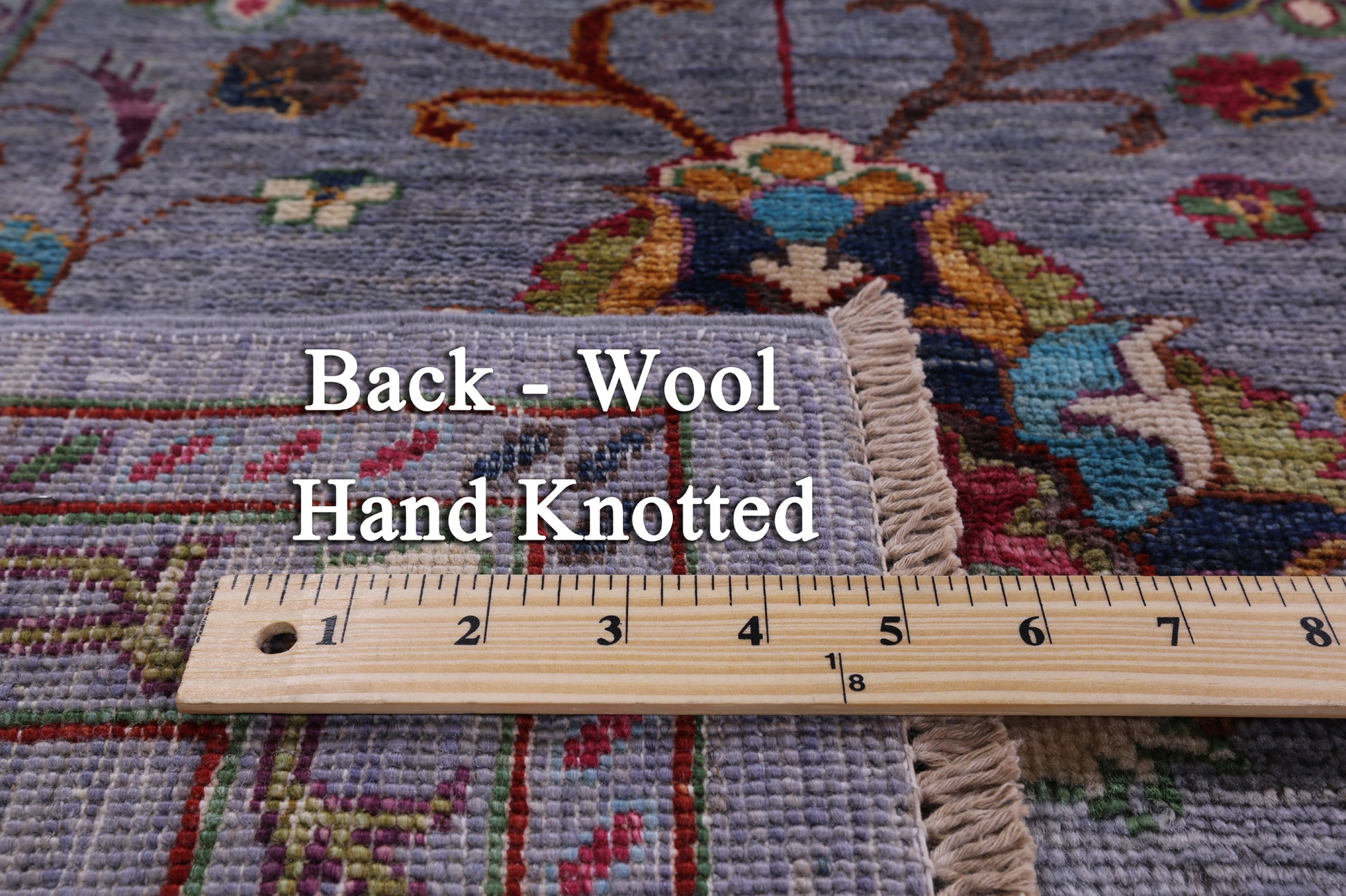 Grey Peshawar Handmade Wool Rug - 8' 3" X 10' 0" - Golden Nile
