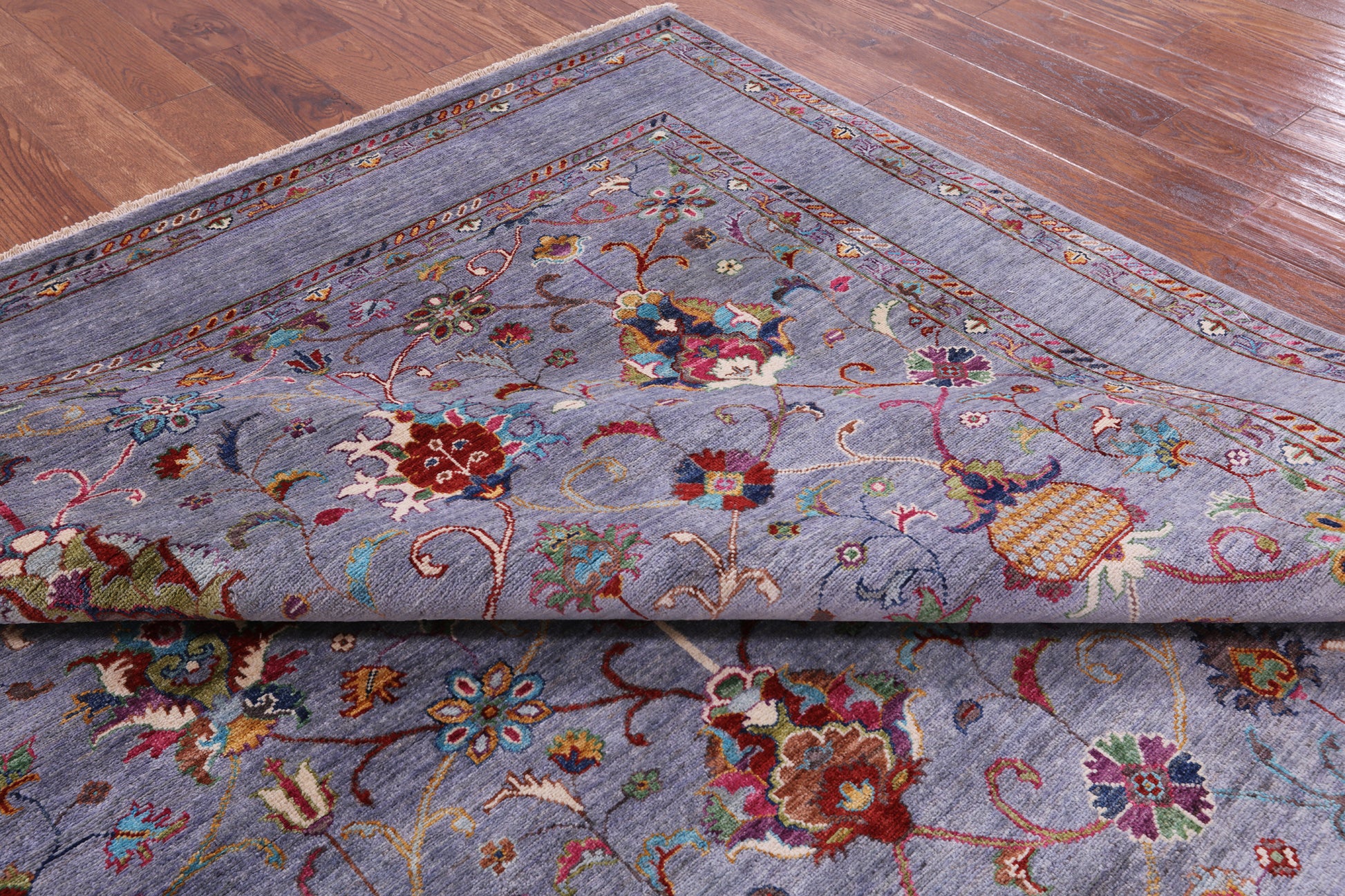 Grey Peshawar Handmade Wool Rug - 8' 3" X 10' 0" - Golden Nile