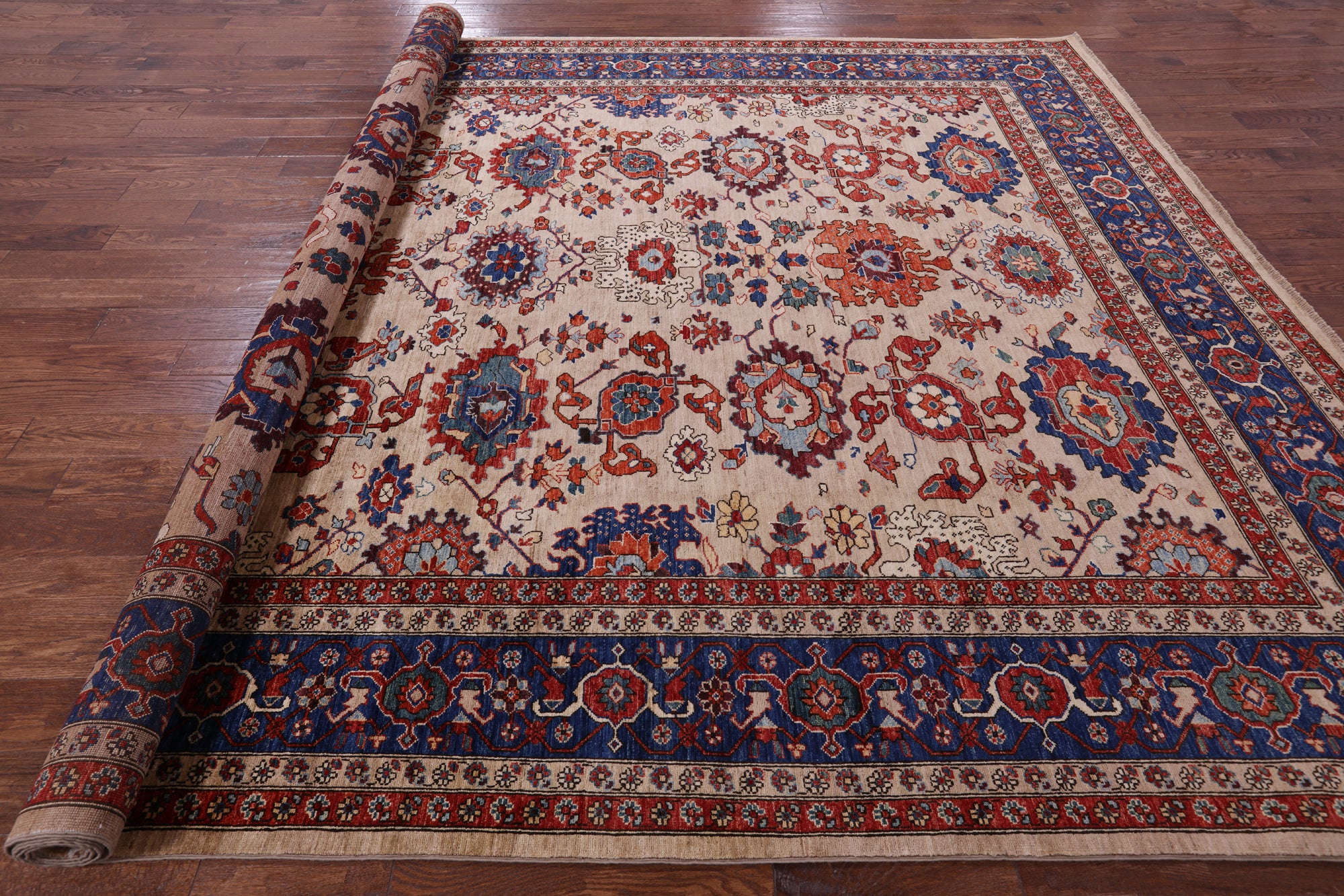 Persian Fine Serapi Handmade Wool Rug - 9' 10" X 13' 8" - Golden Nile