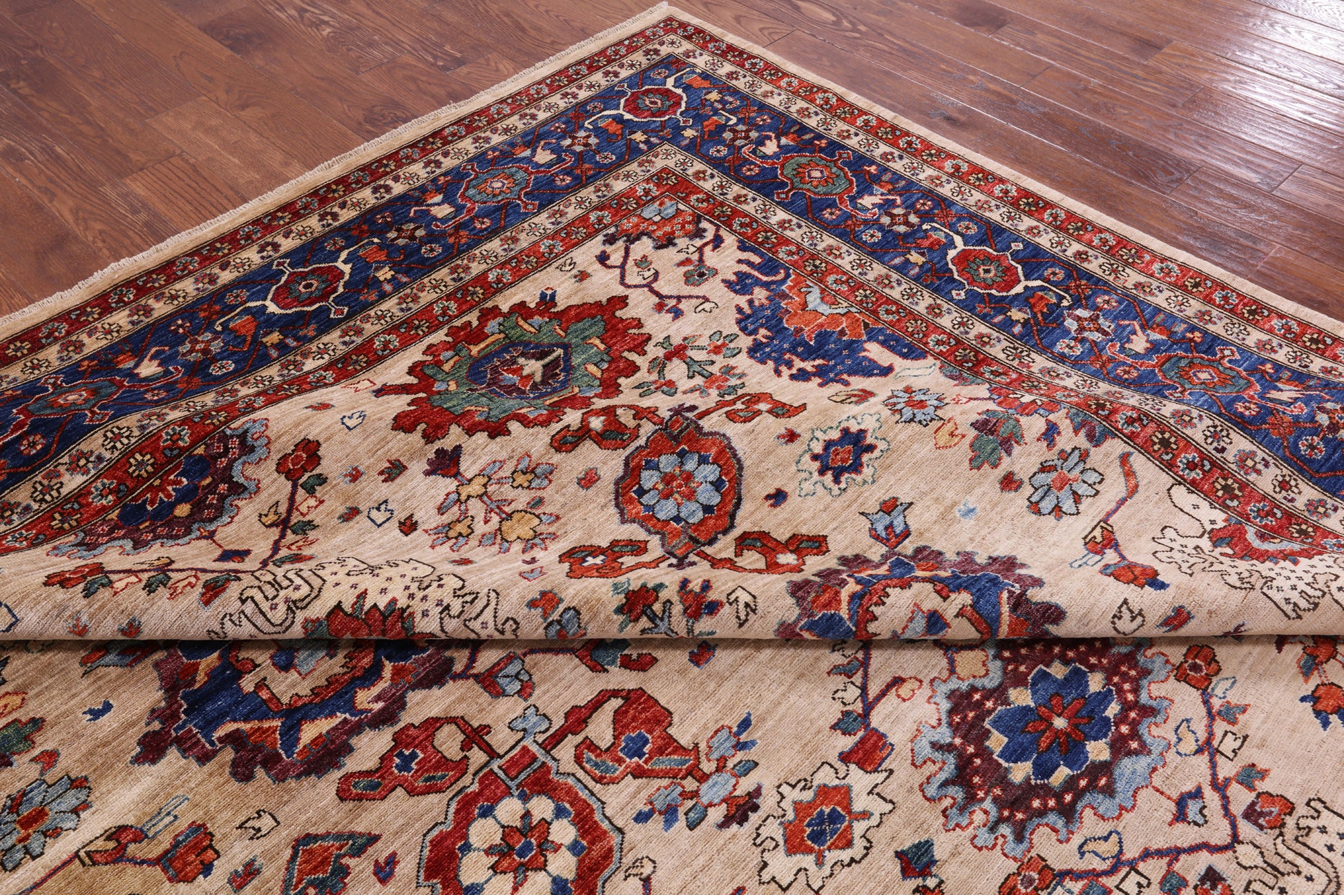 Persian Fine Serapi Handmade Wool Rug - 9' 10" X 13' 8" - Golden Nile
