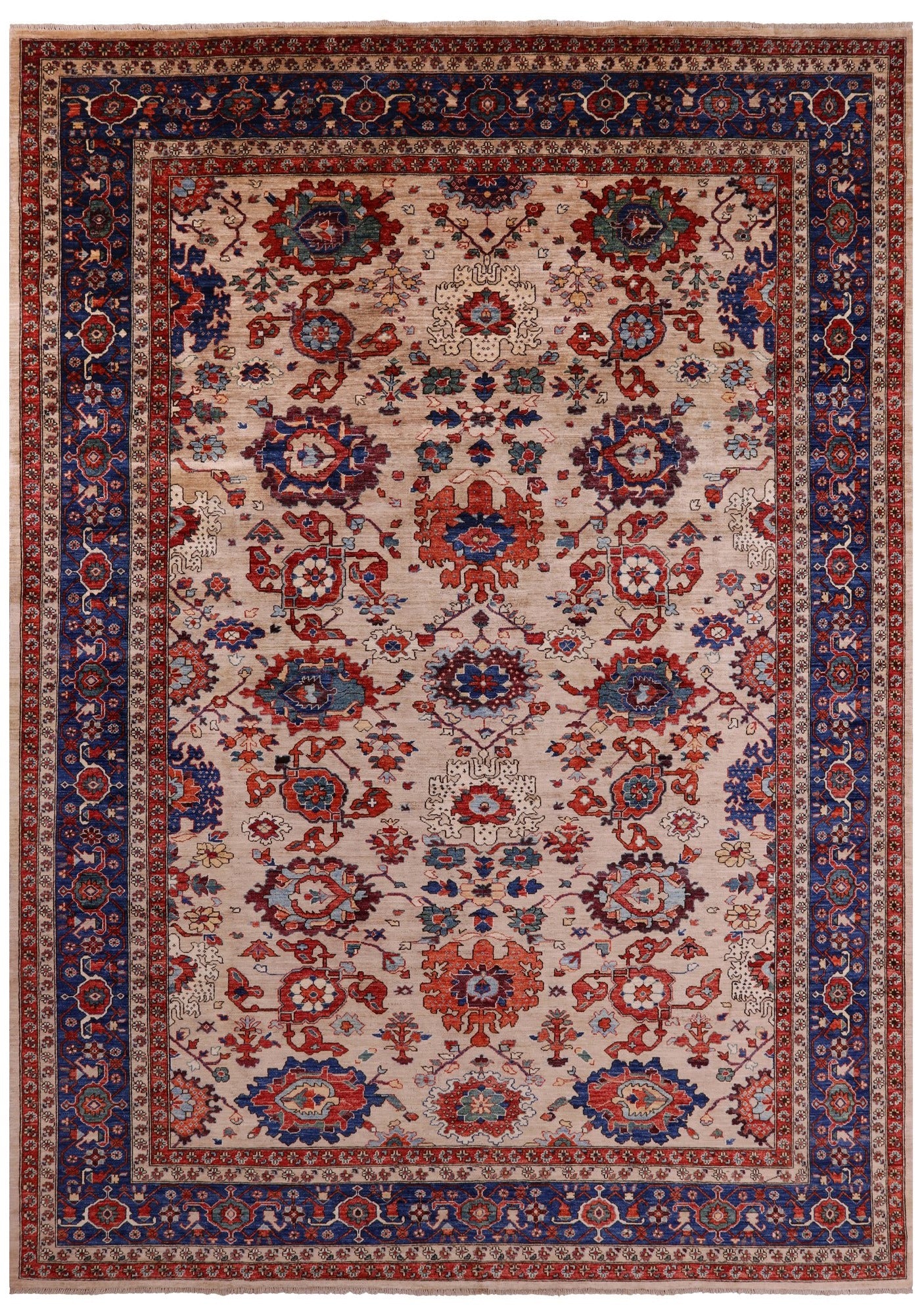 Persian Fine Serapi Handmade Wool Rug - 9' 10" X 13' 8" - Golden Nile