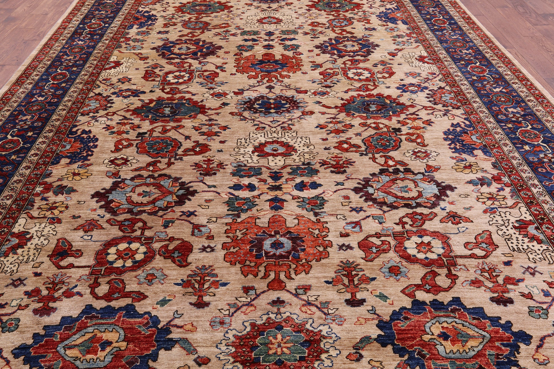 Persian Fine Serapi Handmade Wool Rug - 9' 10" X 13' 8" - Golden Nile