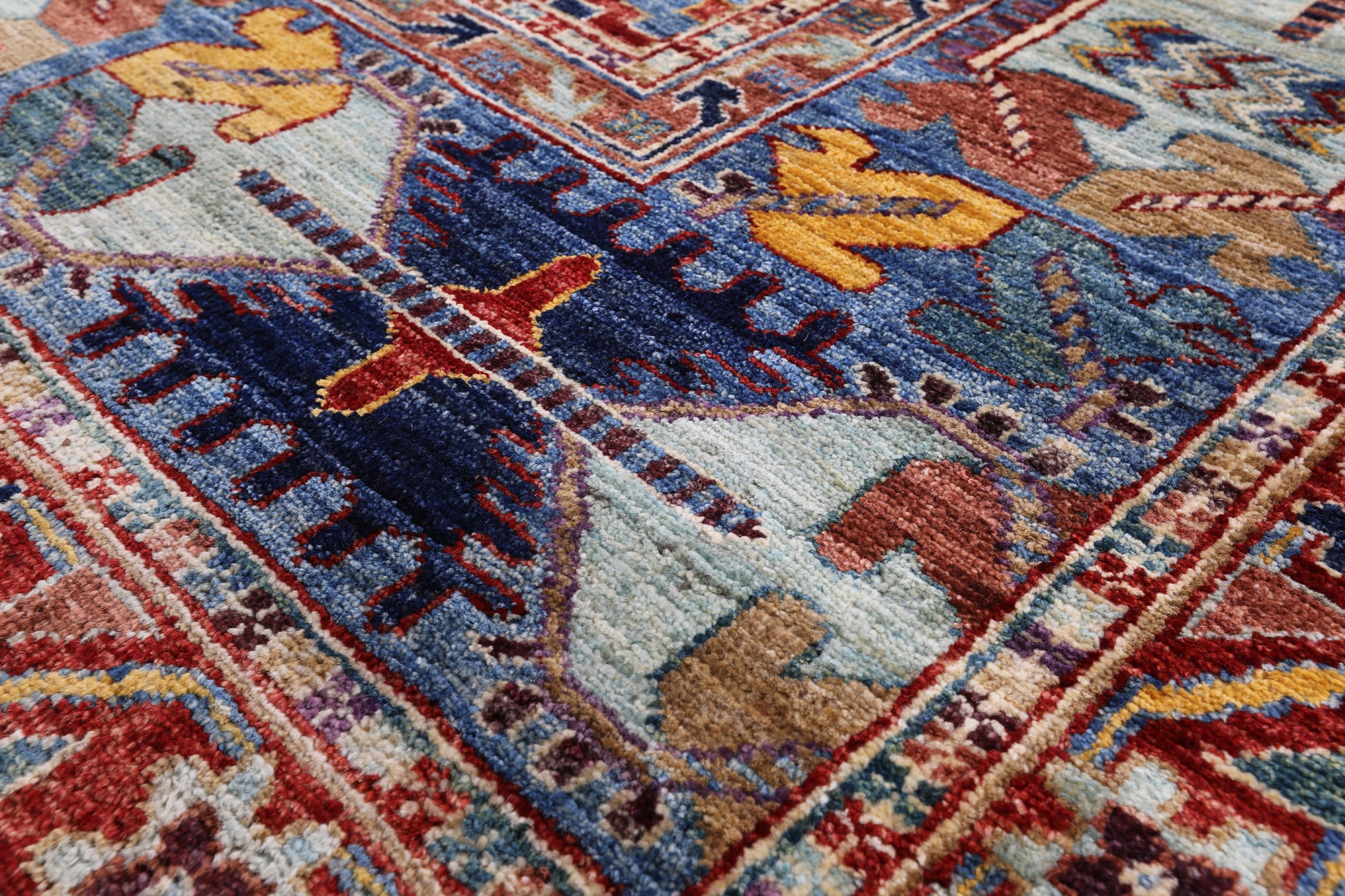 Persian Fine Serapi Hand Knotted Wool Rug - 7' 11" X 9' 9" - Golden Nile