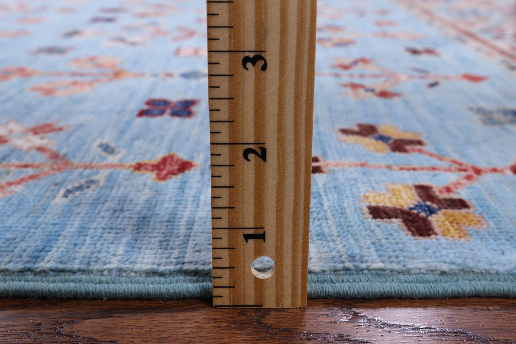Blue Tribal Persian Gabbeh Hand Knotted Wool Rug - 6' 6" X 9' 9" - Golden Nile