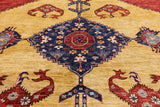 Rust Persian Fine Serapi Hand Knotted Wool Rug - 11' 7" X 14' 5" - Golden Nile