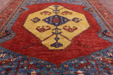 Rust Persian Fine Serapi Hand Knotted Wool Rug - 11' 7" X 14' 5" - Golden Nile