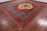 Rust Persian Fine Serapi Hand Knotted Wool Rug - 11' 7" X 14' 5" - Golden Nile