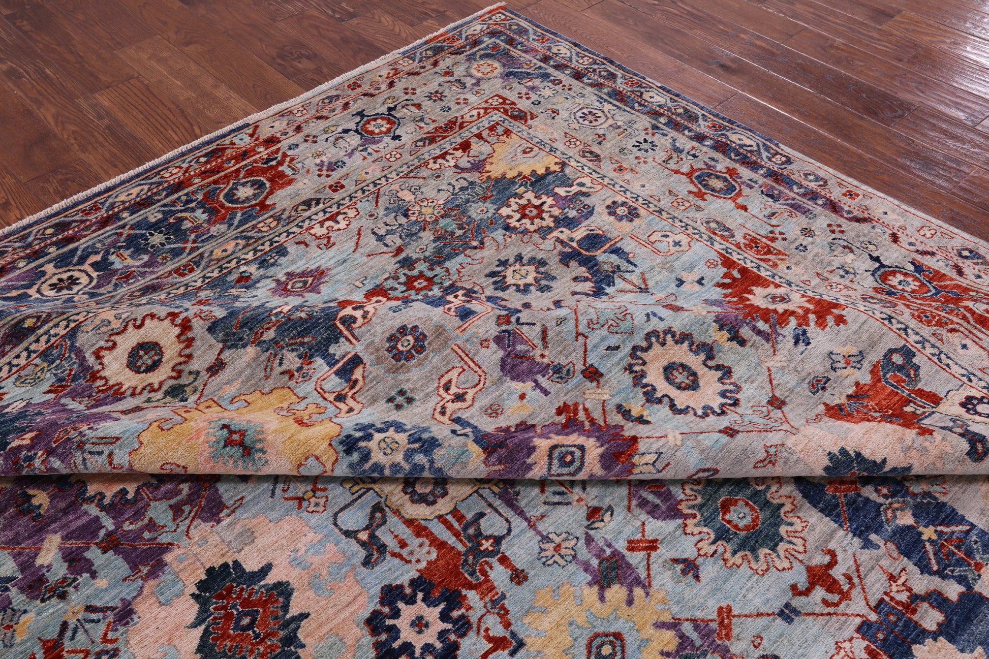 Persian Fine Serapi Handmade Wool Rug - 8' 11" X 11' 10" - Golden Nile